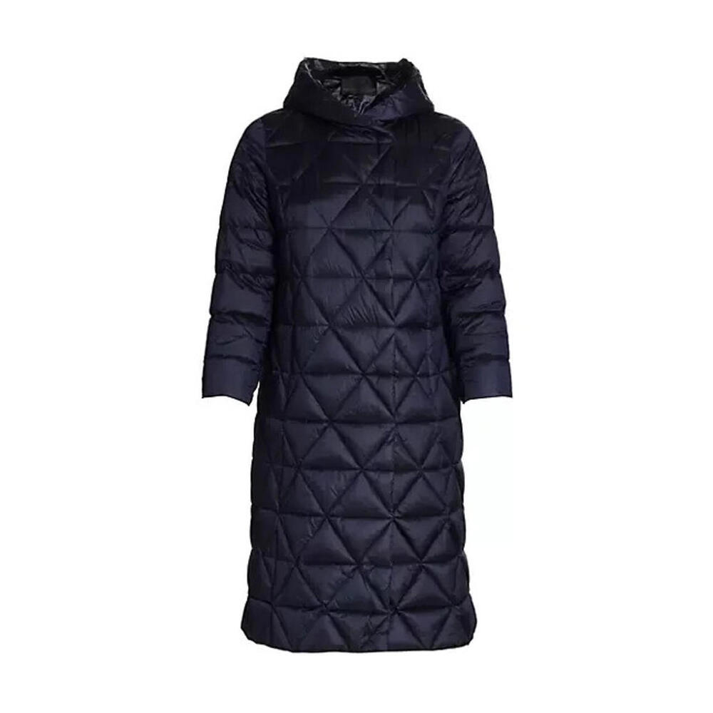 NEW, Marina Rinaldi, Plus Size Paniere Longline Quilted Coat Navy SZ 22 #C3965
